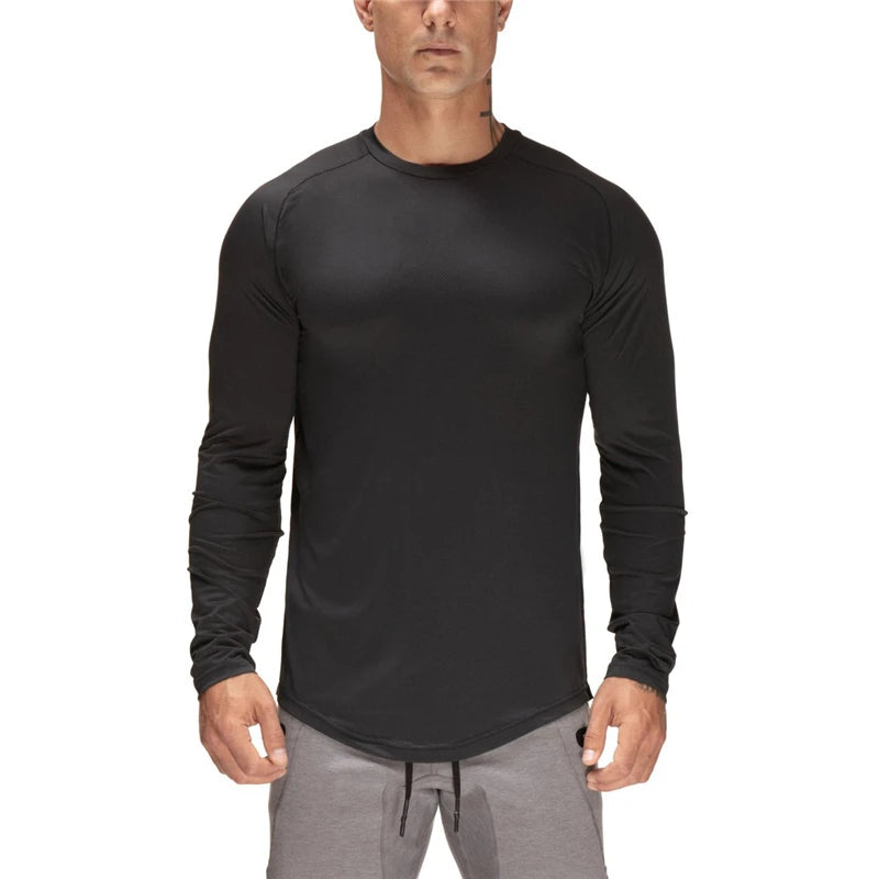 Camiseta lisa de manga larga y secado rápido – foto 2
