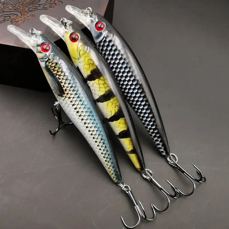 Minnows hundidos 11 cm 13 g, pack de 3 con caja – foto 3