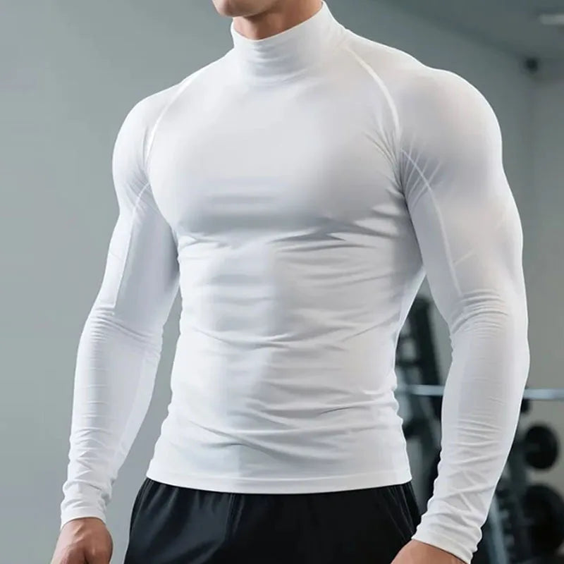 Camiseta térmica de cuello alto, manga larga – foto 2