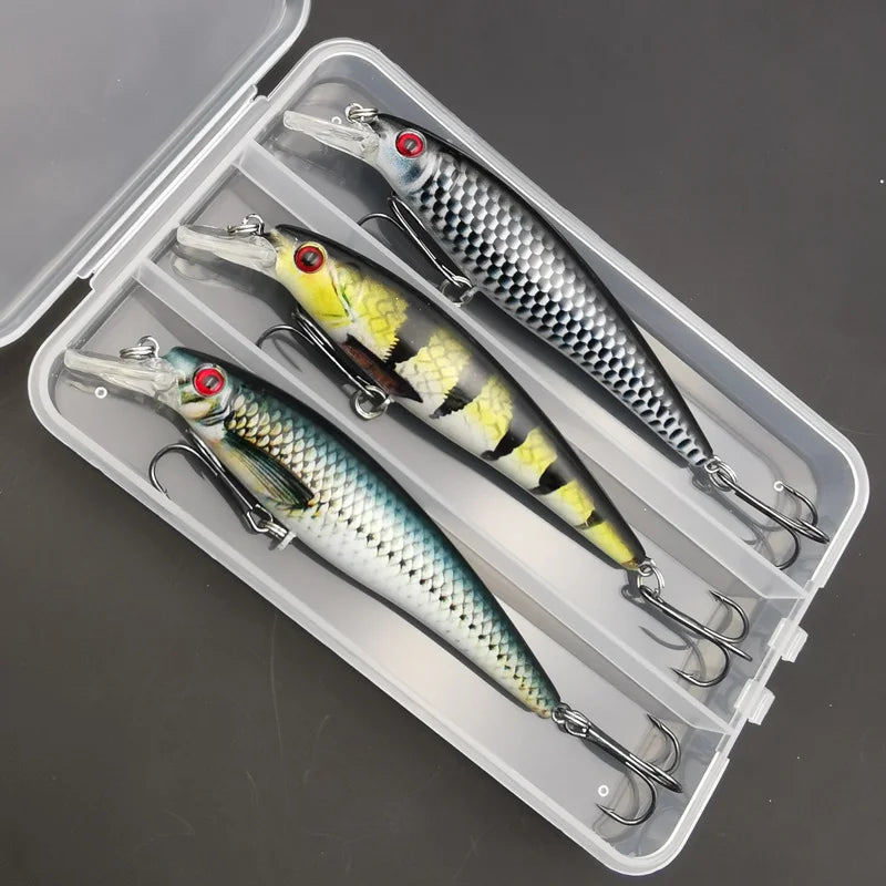 Minnows hundidos 11 cm 13 g, pack de 3 con caja – foto 1