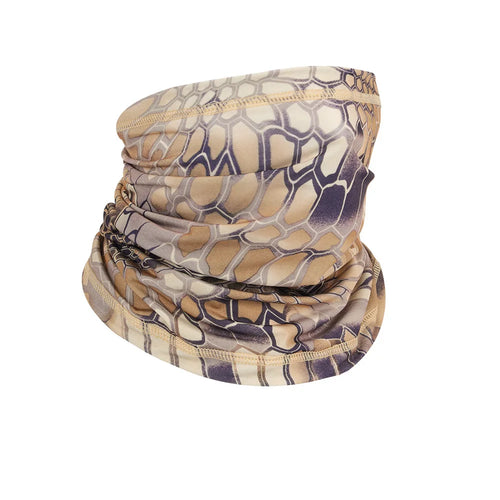 Braga de cuello multiusos camuflaje piel de serpiente beige · albur
